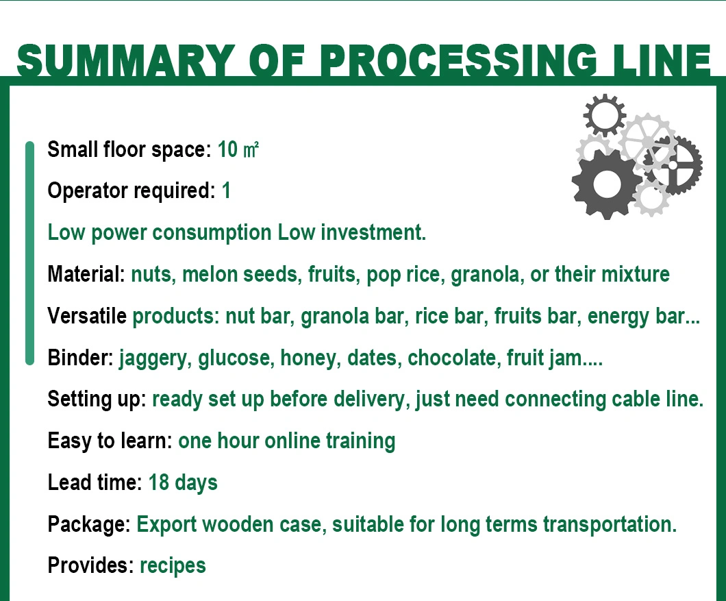 Long Service Life Protein Bar Bulk Production Line + Protein Bars Vegan Production Line + Cereal Bar Orac Production Line