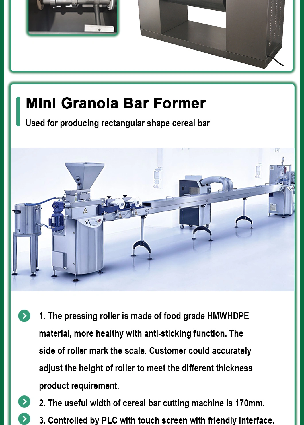 Long Service Life Protein Bar Bulk Production Line + Protein Bars Vegan Production Line + Cereal Bar Orac Production Line