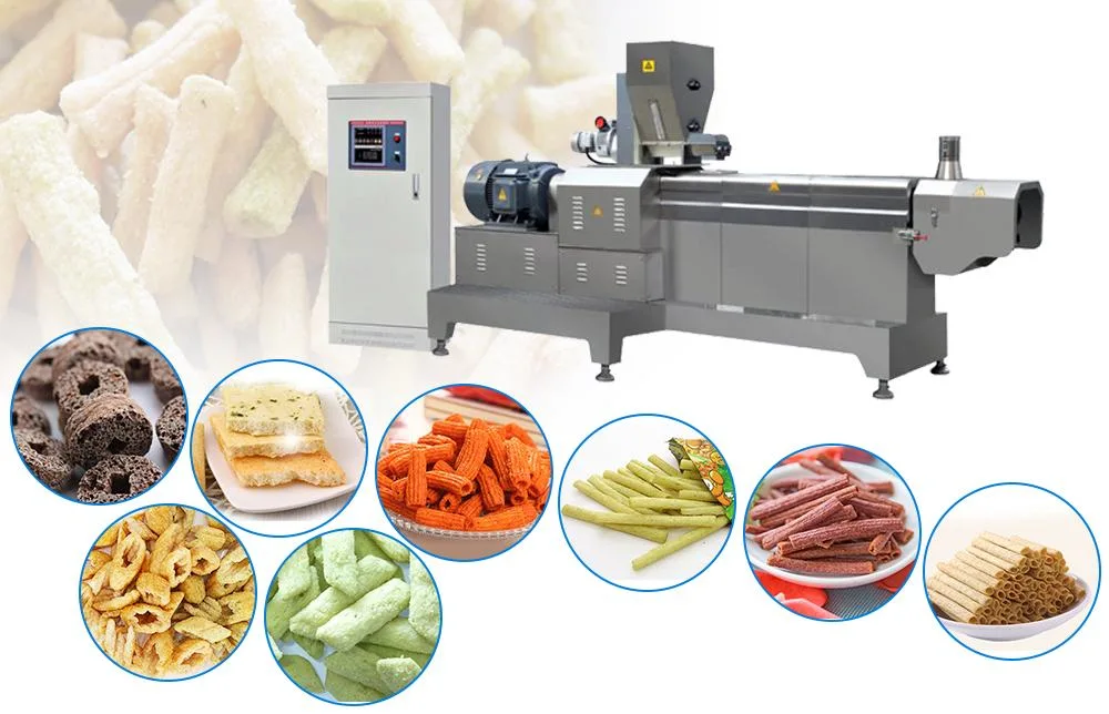 Twin Screw Puffed Snack Food Production Line