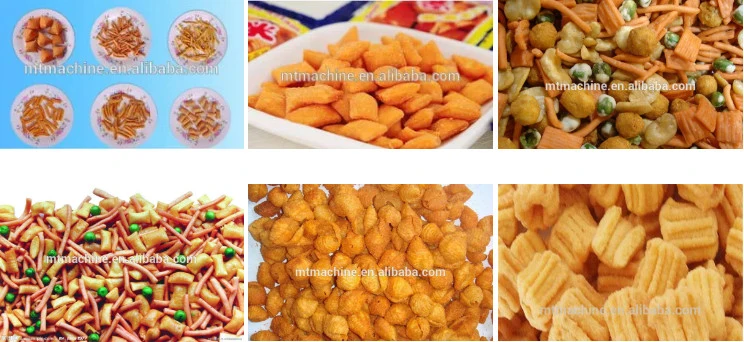 Popular Snack Food Machine Good Price Stainless Steel Body Fried Pasta Production Line