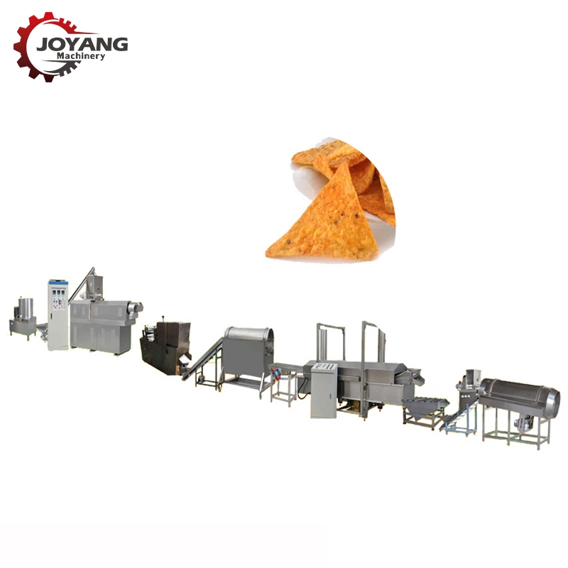 Pasta Tube Crunch Fried Snack Pellet Chips Machine Food Extruder Production Line