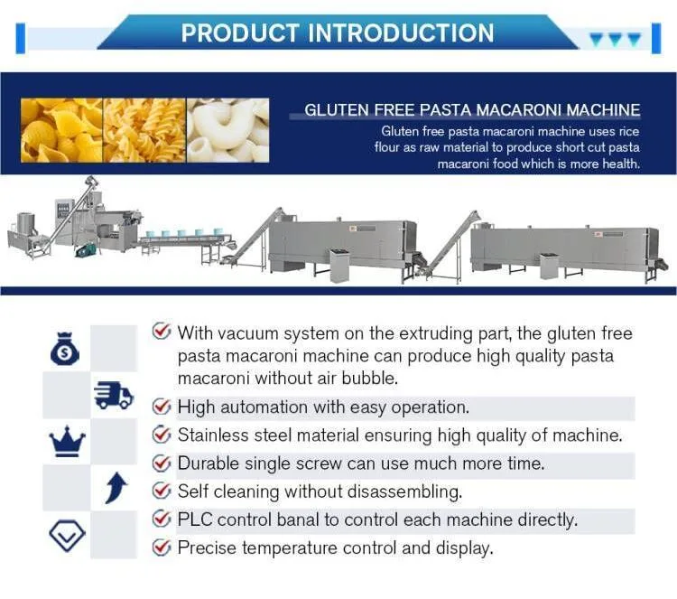 Spaghetti Macaroni Pasta Making Processing Production Line Extruder Equipment Machine