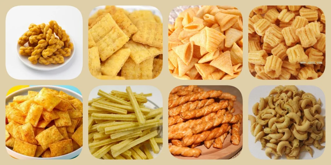 Corn Chips Production Line of Nachos Fried Flour Sticks Bugles Snack Food Processing Machine