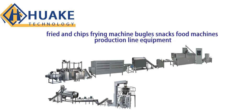 Corn Chips Production Line of Nachos Fried Flour Sticks Bugles Snack Food Processing Machine