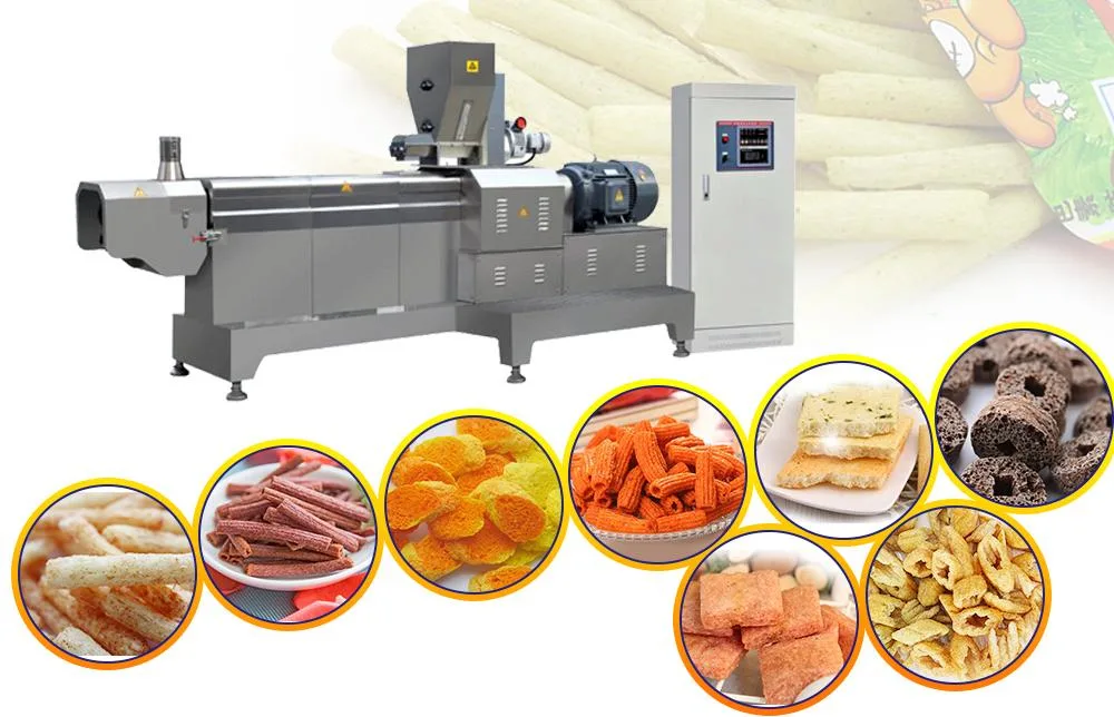 Twin Screw Puffed Snack Food Production Line