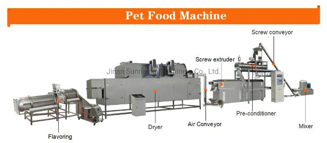 High Quality Pet Animal Feed Pellet Production Line Dog Food Extrusion Automatic Making Machine