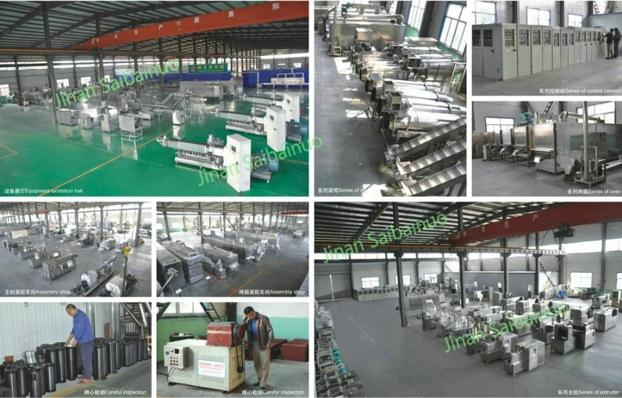 Twin Screw Extruded Fried Snacks Puffed Processing Line Corn Doritos Tortilla Chips Food Making Machine