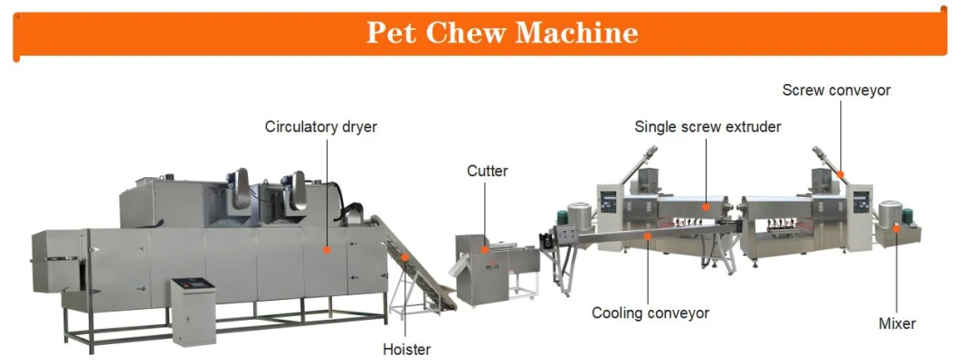 Pet Dog Treats Dental Chews Snack Food Extruder Processing Machine Production Line