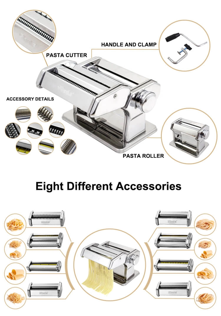 150mm Manual Stainless Steel Small Pasta Machine for Home Use
