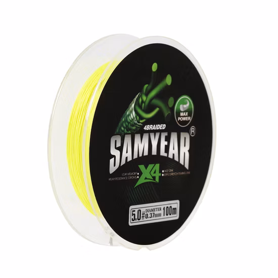 Samyear Fishing Line 150m Yellow 60lb 4strands Braided Fishing Line
