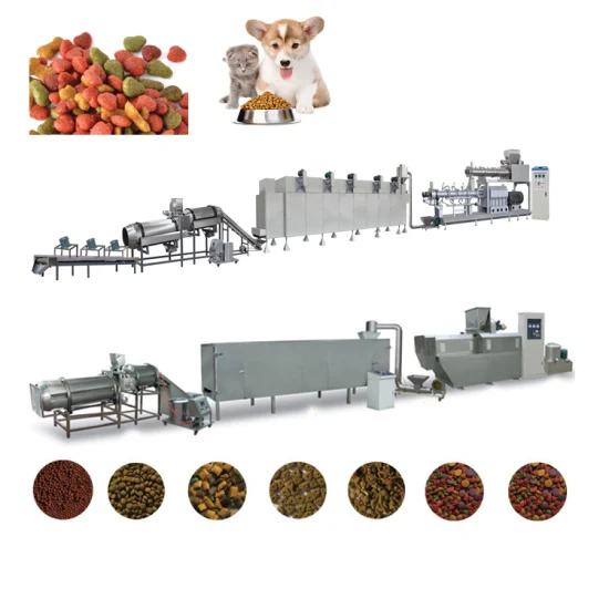 Full Automatic Dry Dog Cat Fish Food Machine Pet Wet Pelletizing Food Pellet Processing Extrusion Extruder Machine Machines Machinery Production Line