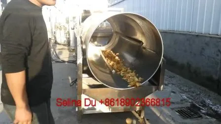 Automatic Puffed Snack Food Fried Potato Chips Seasoning Making Machine
