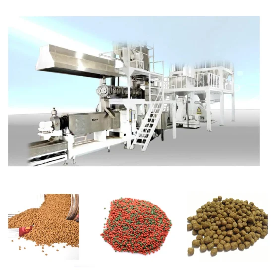 1-12mm 1-2 Ton Per Hour Full Automatic Animal Pet Dog Cat Fish Molds Customized Sinking Floating Fish Feed Pellet Processing Extruder Making Machine Price
