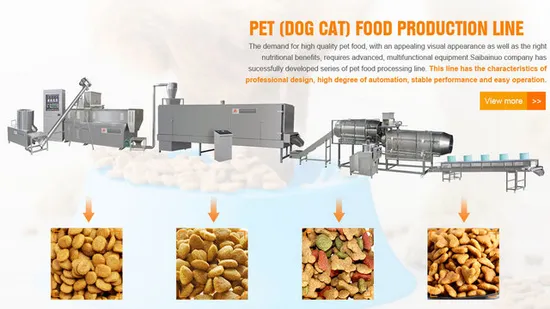 Industrial Pet Food Making Machine Floating Fish Feed Processing Line Cat Dog Feed Production Line