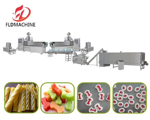 Hot Sale Pet Chews Machine Dog Chewing Pet Food Processing Line Suit for Pet Feed Production Line