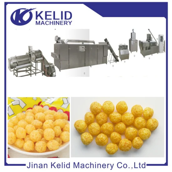 Puff Rice Puffed Corn Chips Curls Stick Fried Bar Snack Coco Pop Cereal Rings Cheese Ball Core Filling Food Twin Screw Extruder Processing Making Machine