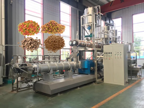 Dry Pet Cat Food Production Line Animal Pet Dog Food Pellet Making Processing Extruder Machine Price.